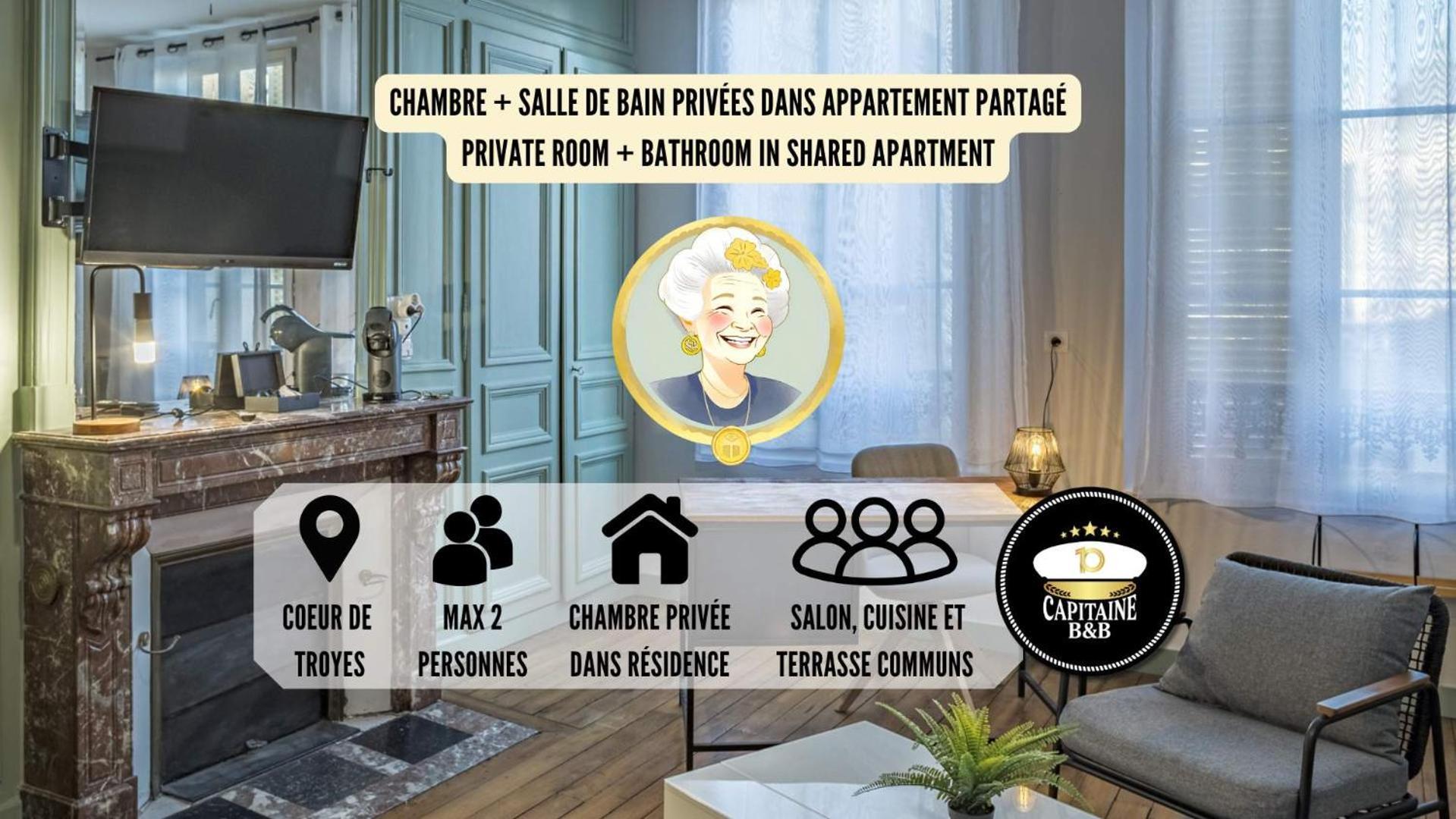 Chez Suzanne 0 - Chambre Privee Dans Maison De Ville - Confort - Hypercentre تروي المظهر الخارجي الصورة